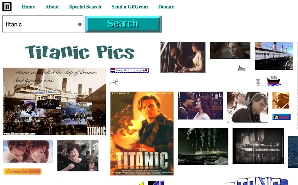 Gifs antigos da internet no Internet Archive