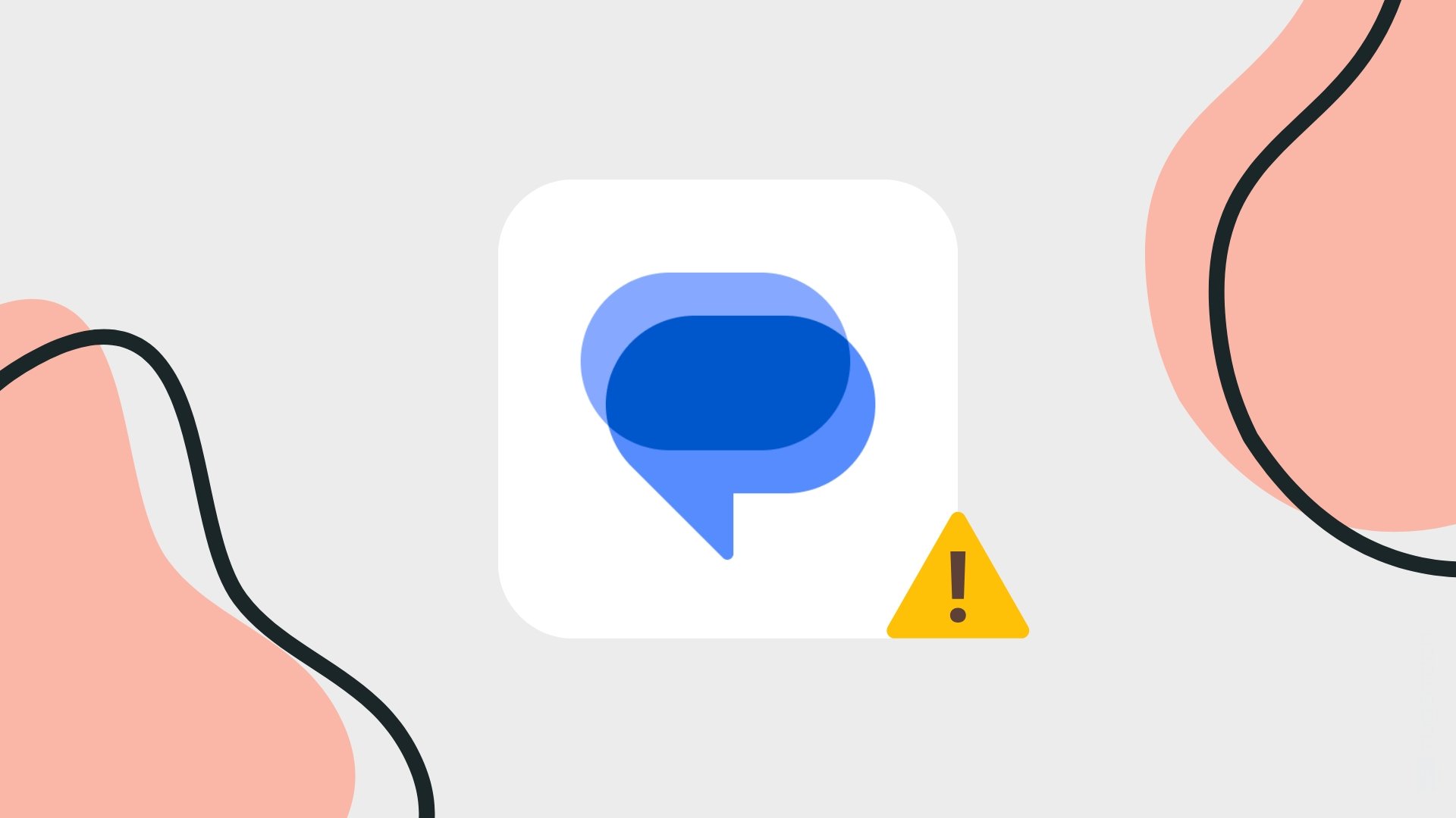 Mensagens da Google com sinal de alerta