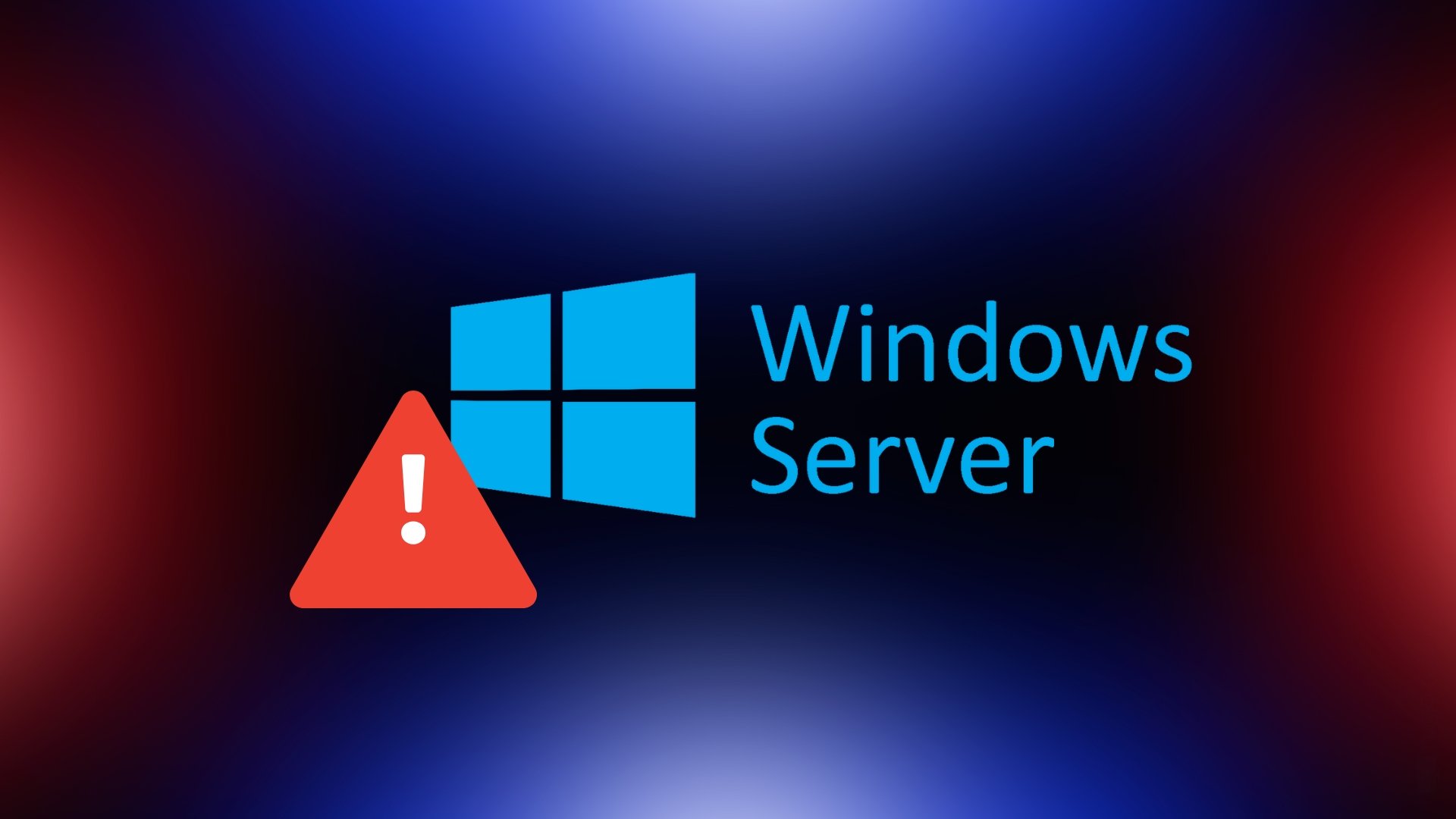Windows Server com sinal de alerta