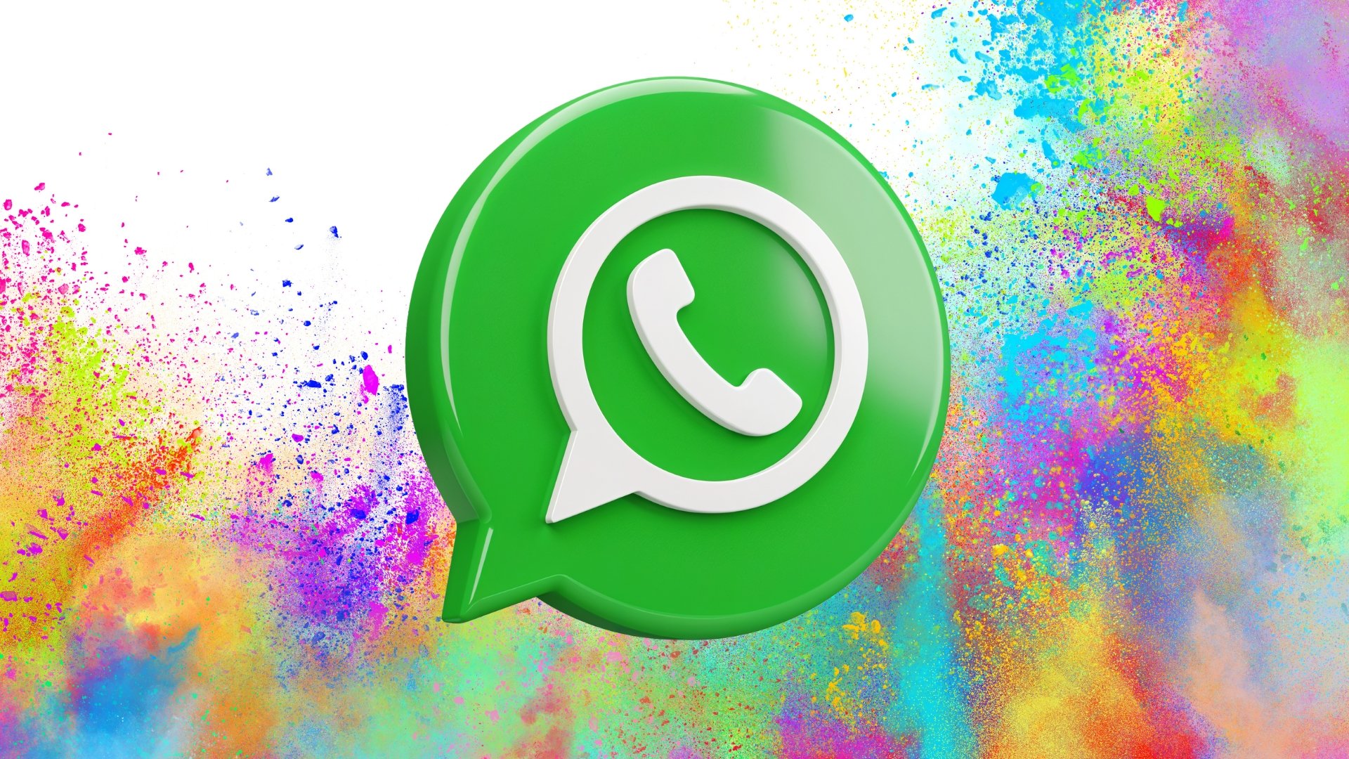 WhatsApp com fundo de cores