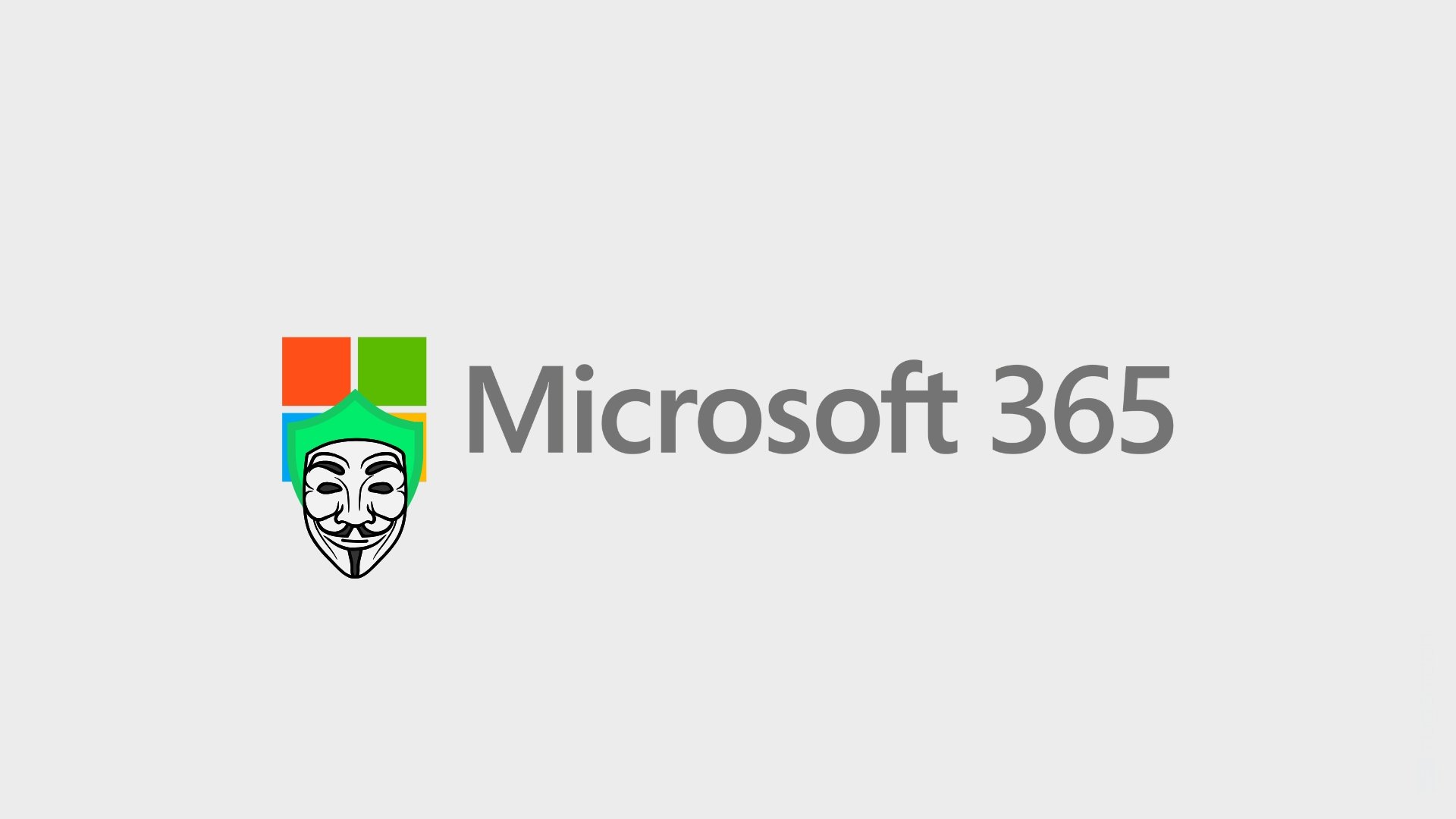 Logo do microsoft 365 com hacker em frente do mesmo