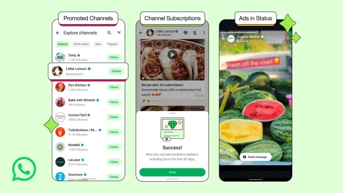 WhatsApp com anúncios nos Status