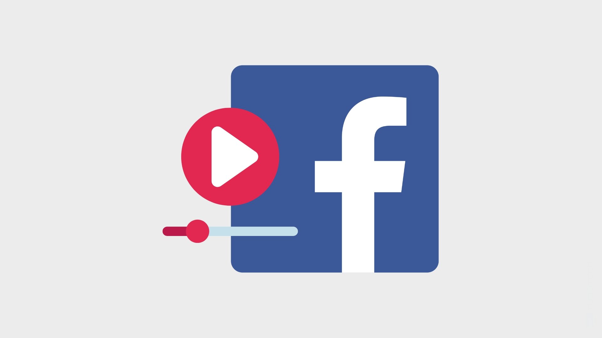 Facebook com sinal de vídeos