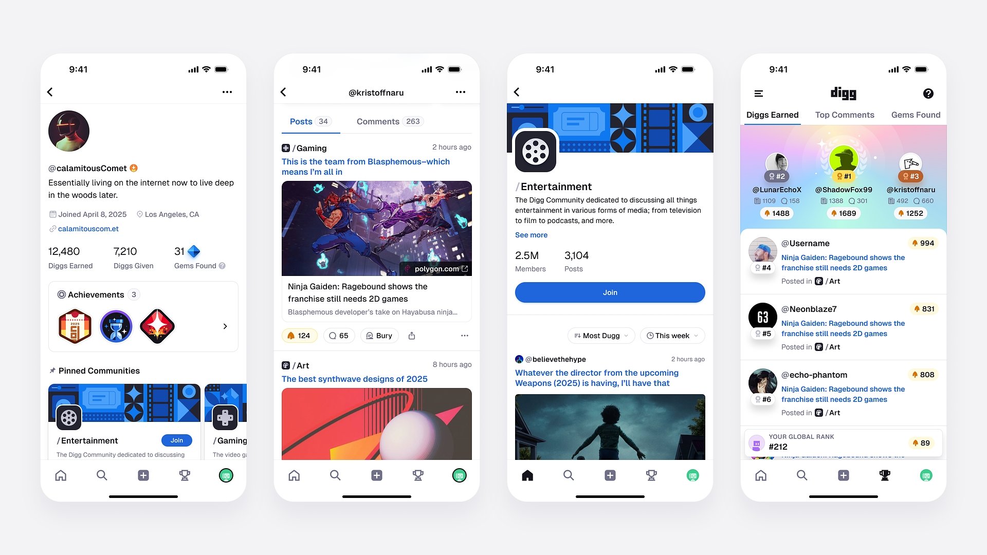 digg nova interface
