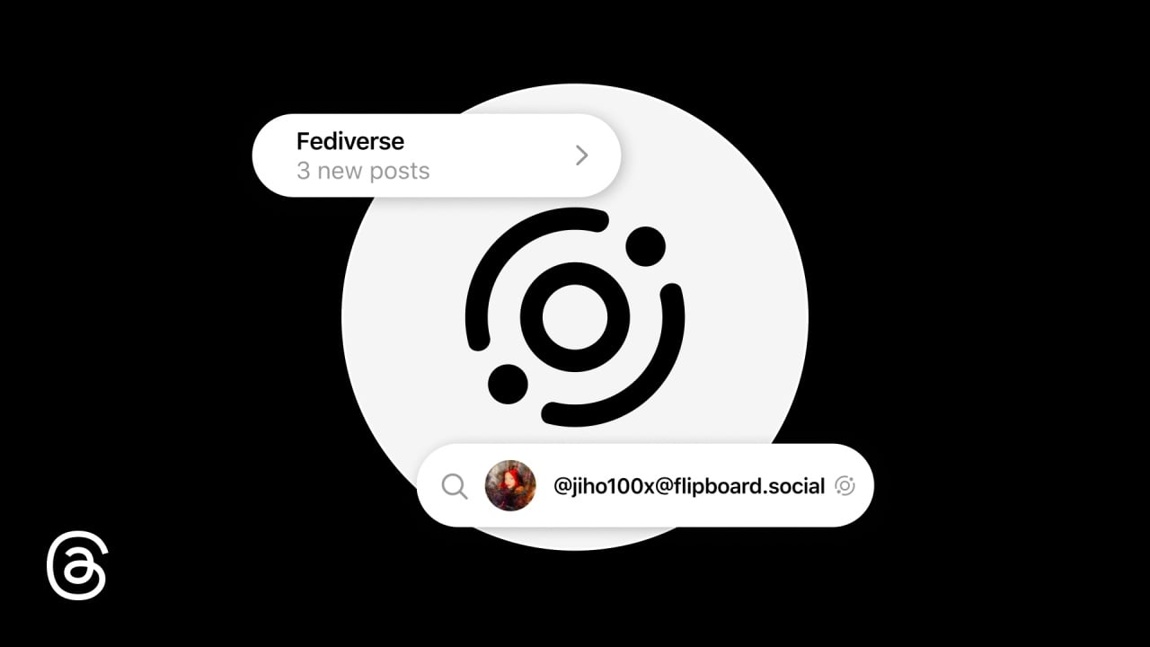 Threads com publicações do Fediverso