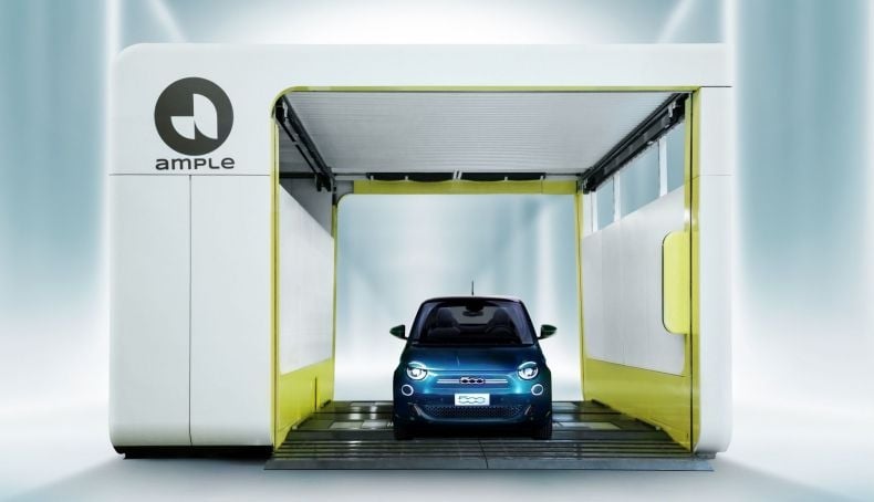 novo sistema da Ample para baterias de EVs