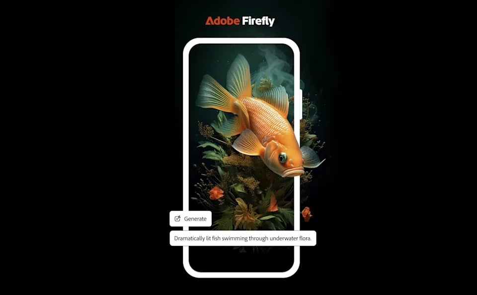 Aplicação para dispositivos móveis da Adobe Firefly