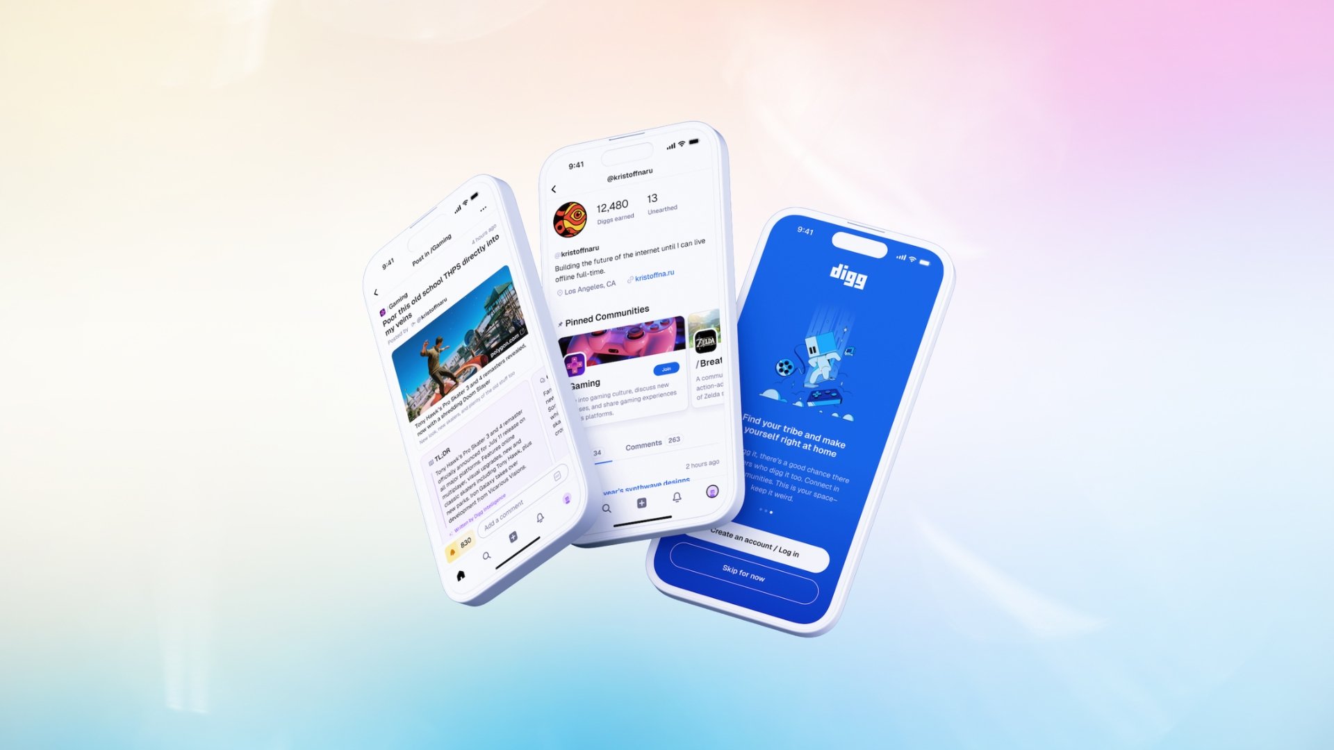 Digg nova interface