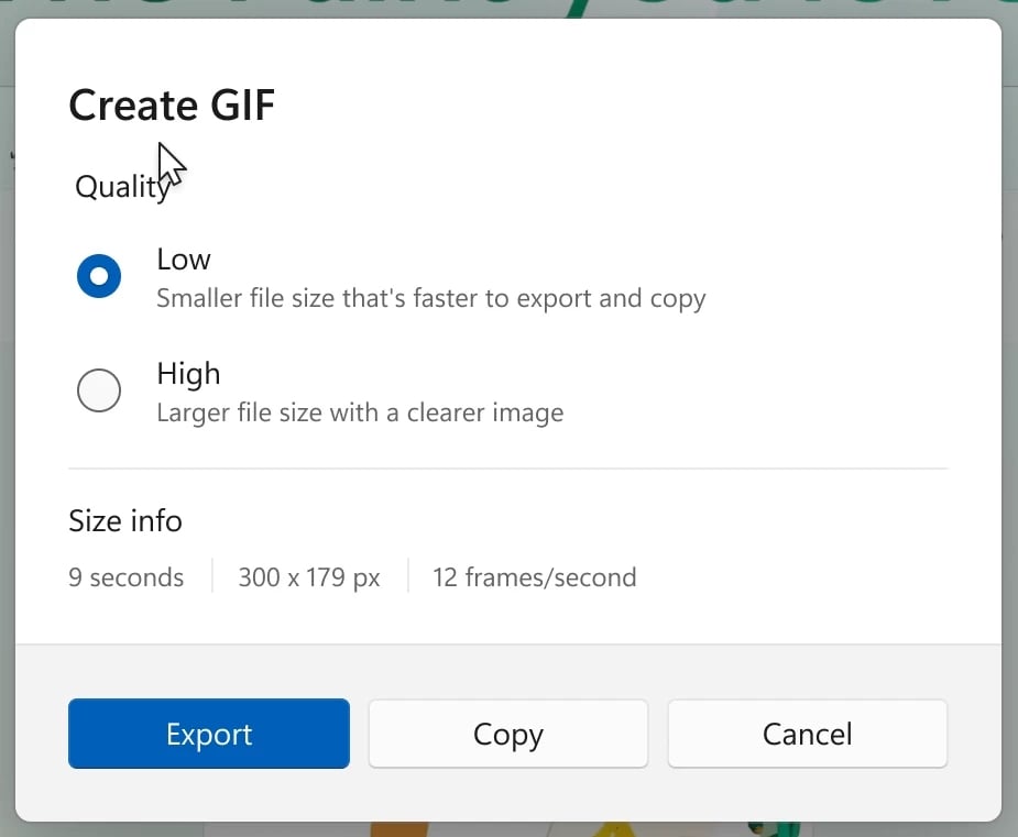 Criar GIF pela ferramenta de recorte
