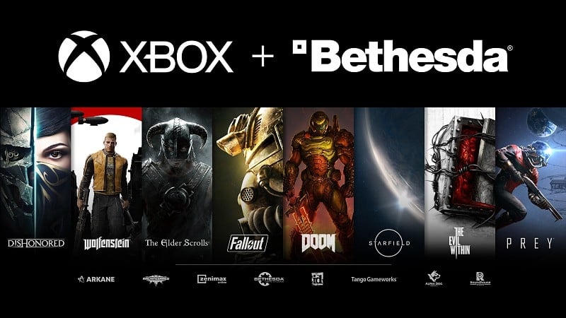 Imagem da aquisição da Bethesda pela Microsoft