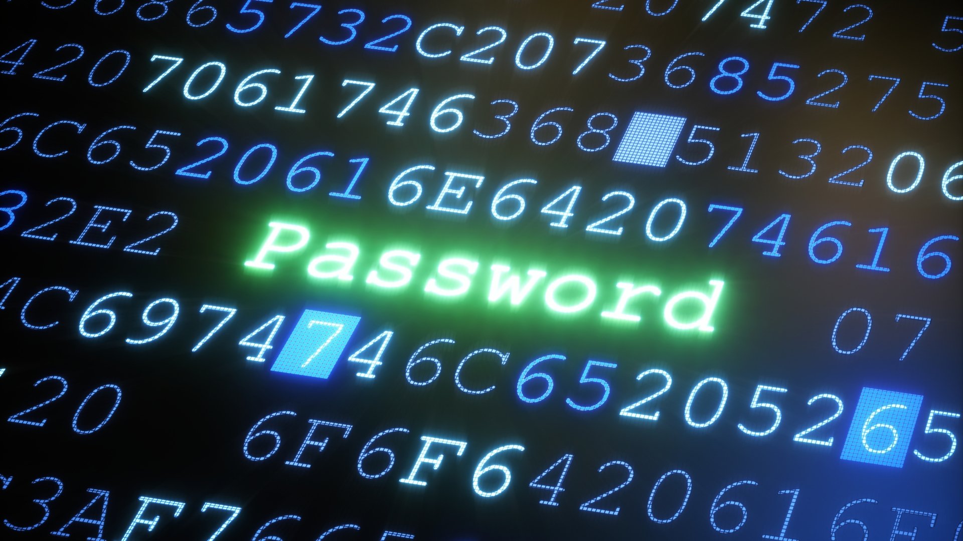 Password em fundo de código