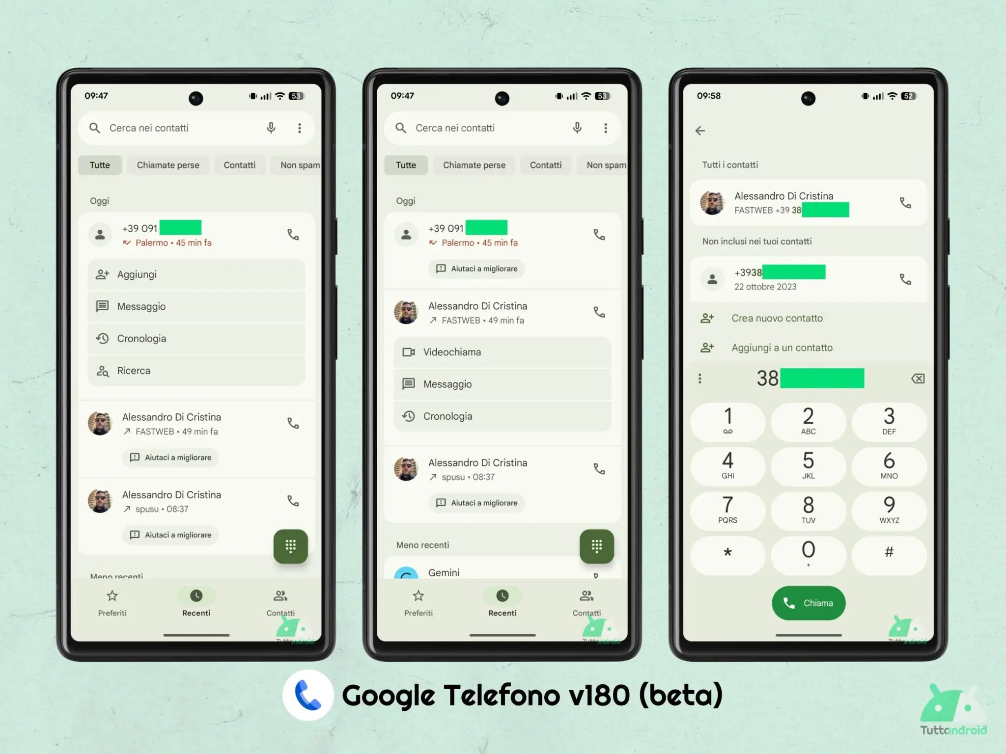 Nova interface da aplicação de telefone da Google