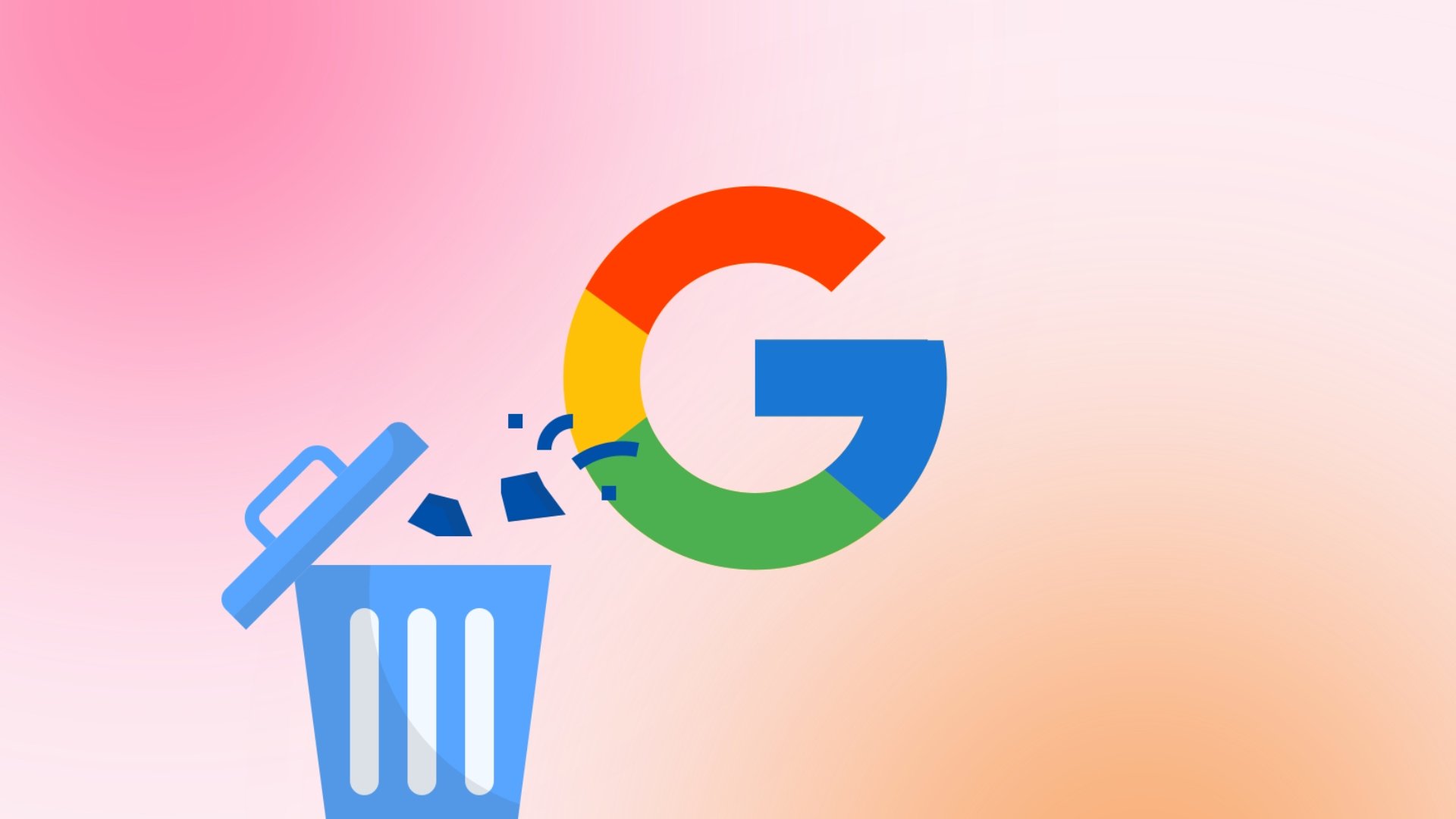 Google próximo de caixote do lixo
