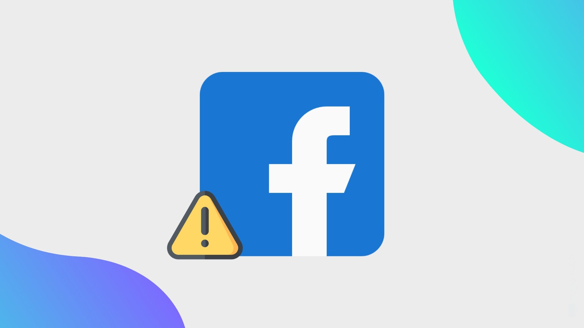 Facebook com sinal de alerta