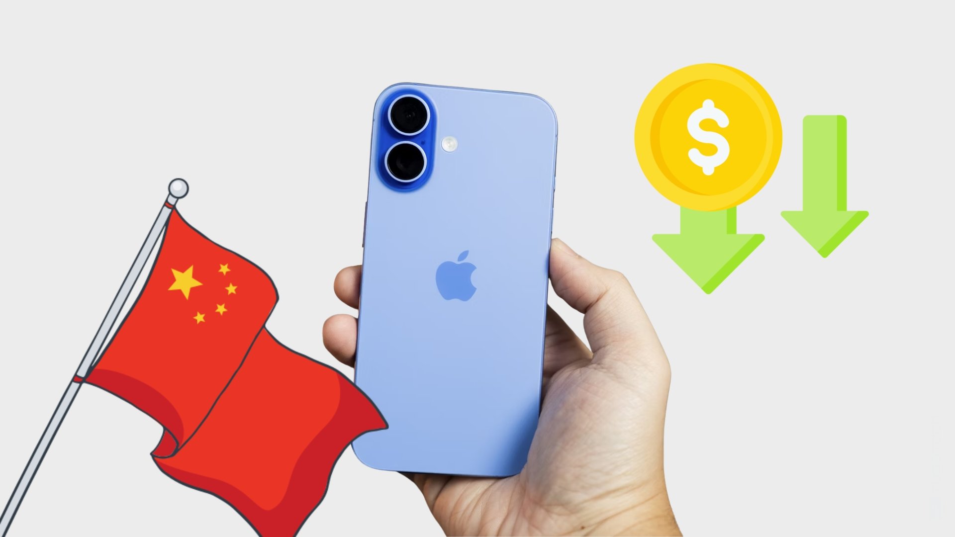 iPhone com bandeira da China e preço em queda