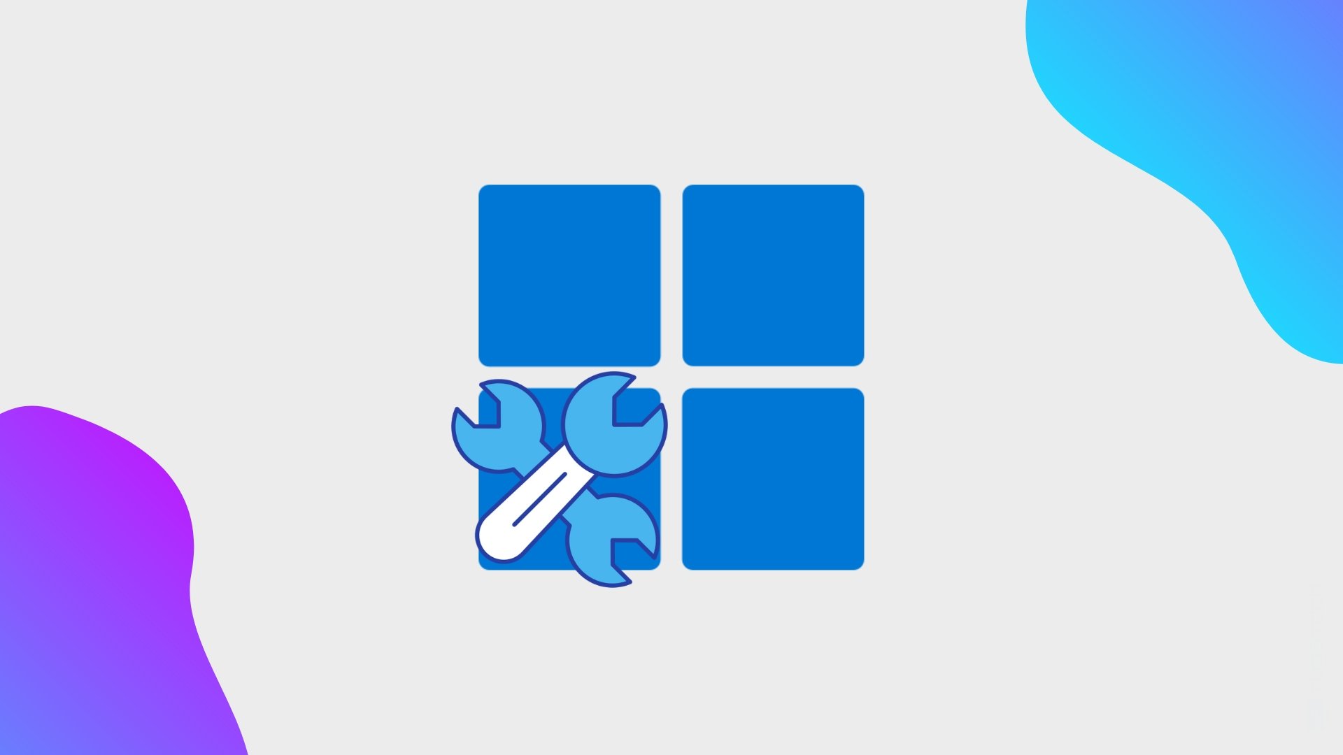 Windows logo com configuração em cima de ferramentas