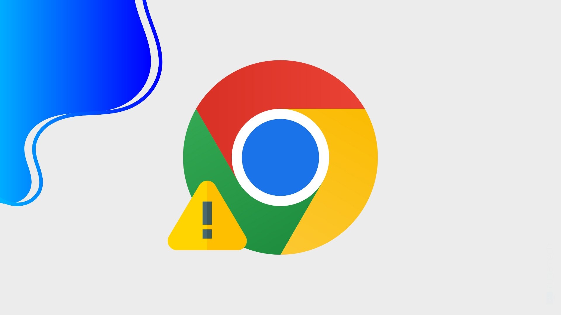 Google Chrome com sinal de alerta