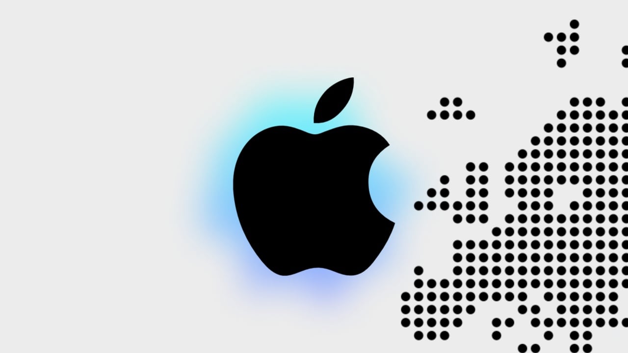 Logo da Apple com sinal da União Europeia
