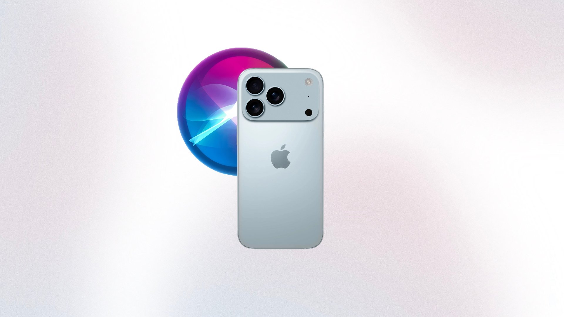 iPhone 17 imagem de conceito com siri de fundo
