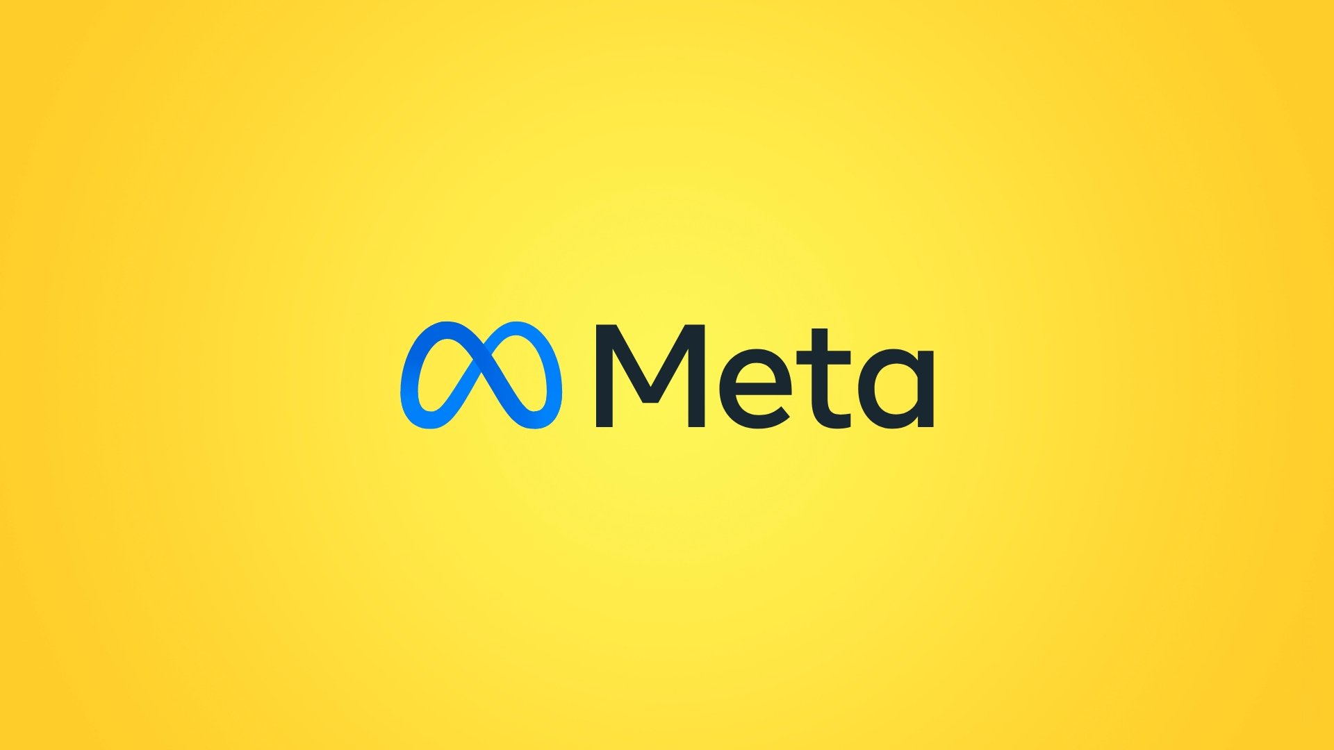Meta logo em fundo amarelo claro