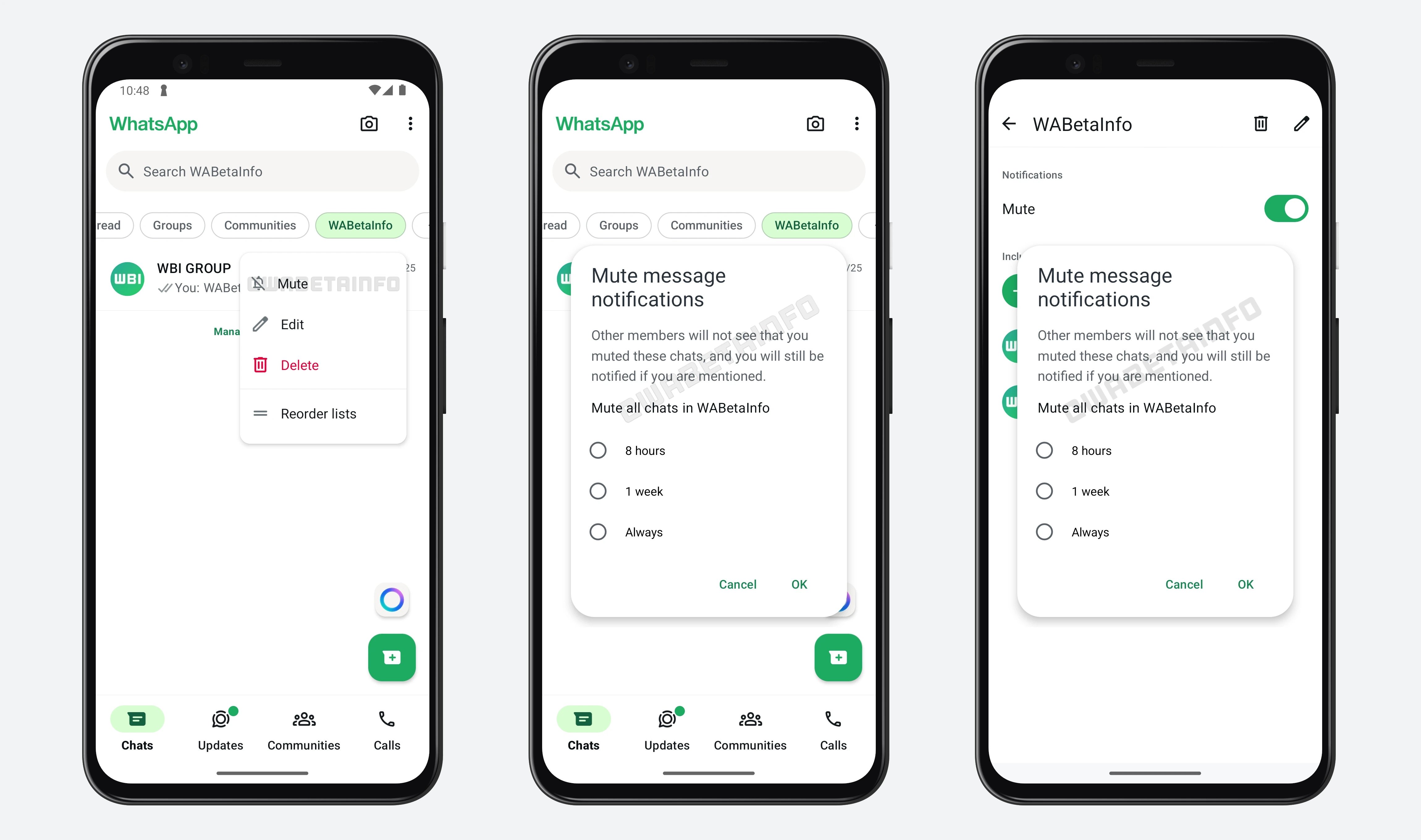 silenciar listas de conversas no whatsapp