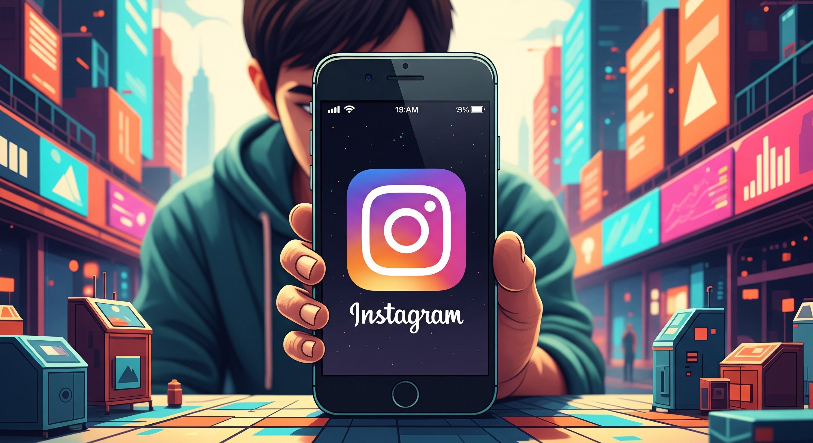 Instagram em smartphone