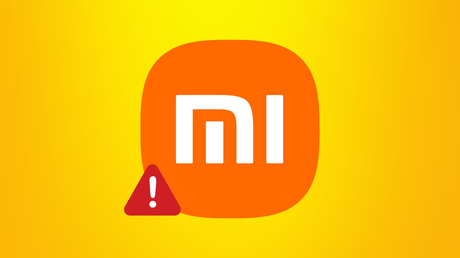logo do xiaomi com alerta