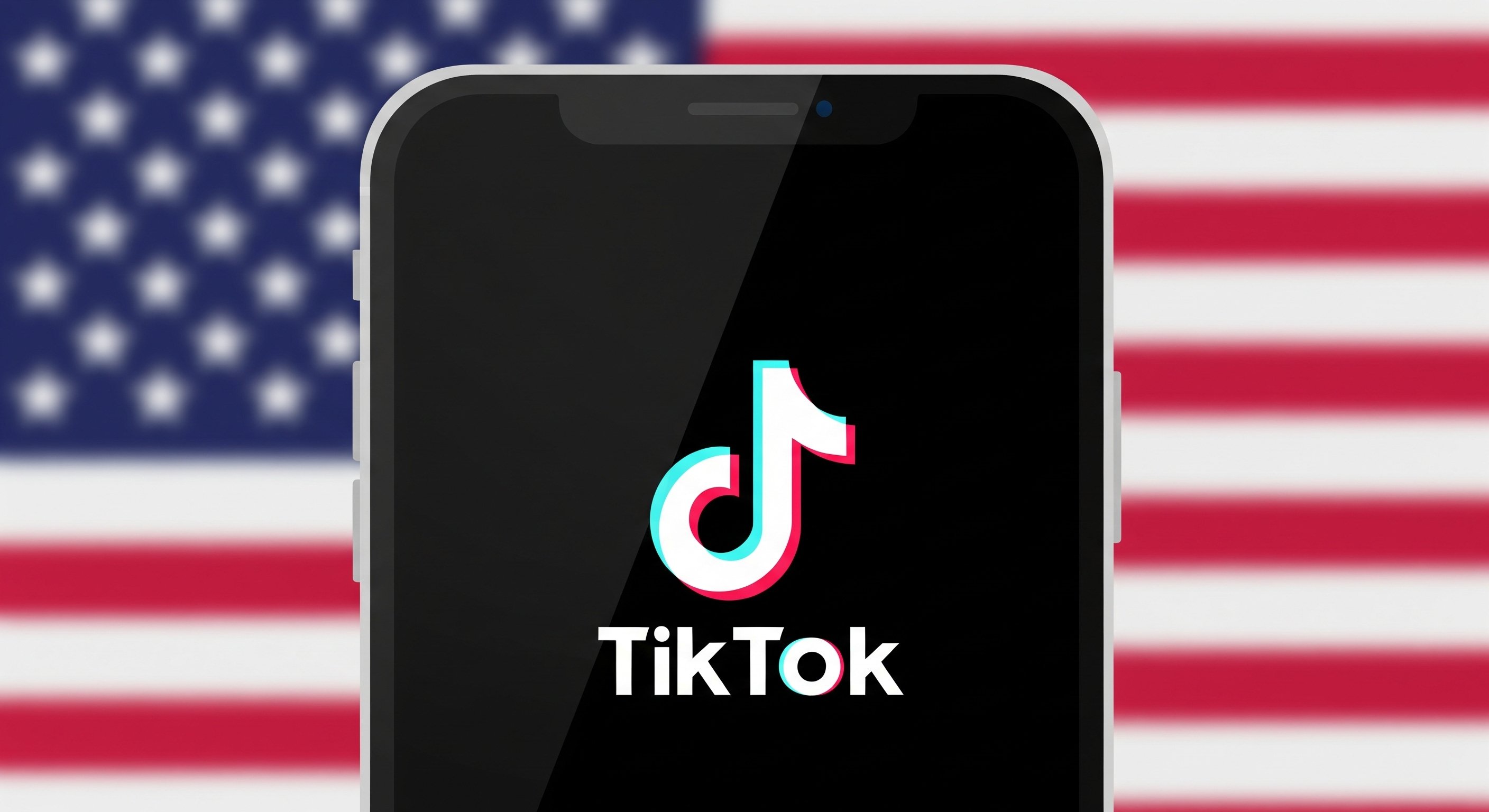 TikTok com bandeira dos EUA