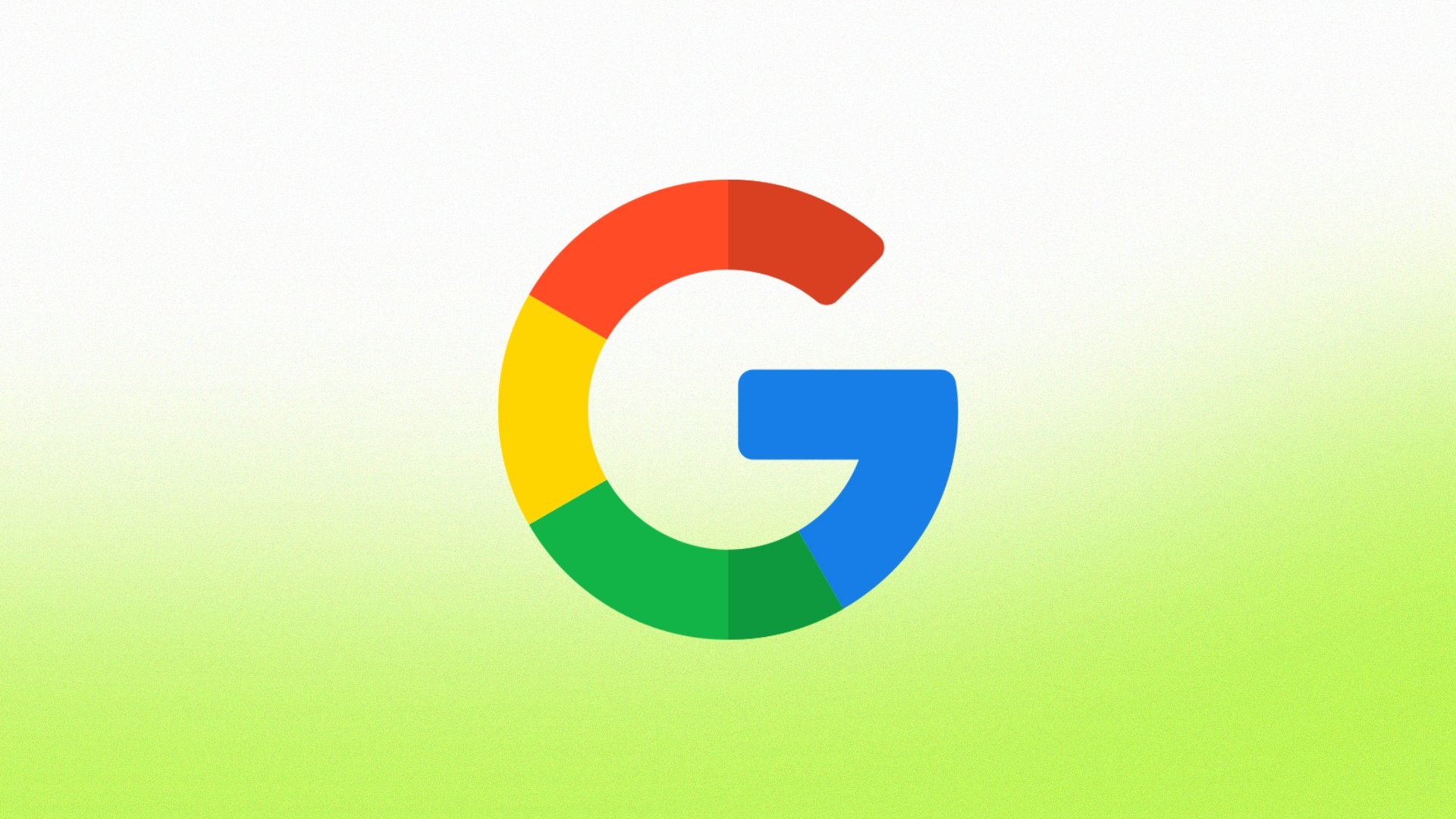 Google em fundo verde