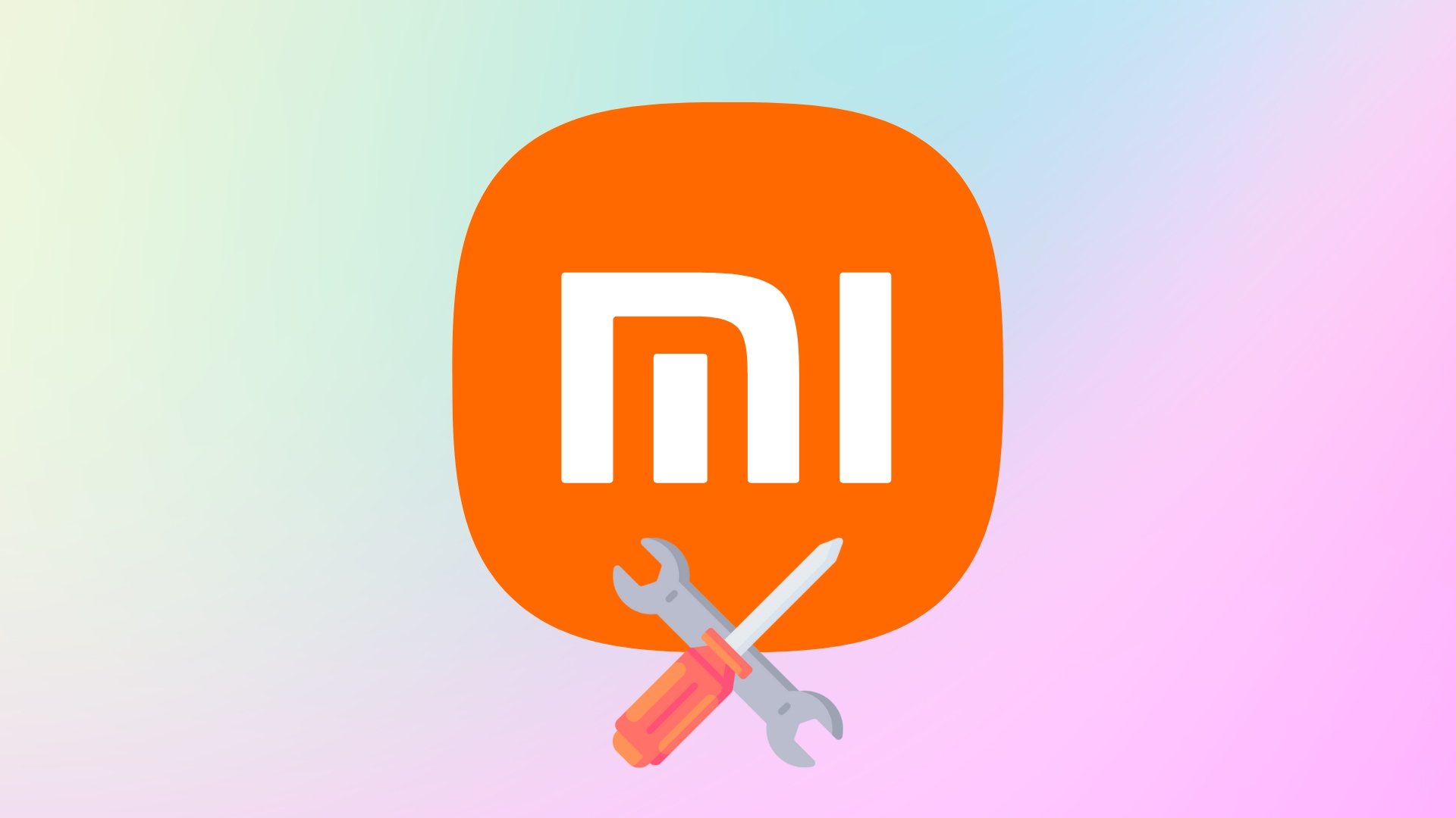 Xiaomi com correções em chaves de fendas em cima do logo