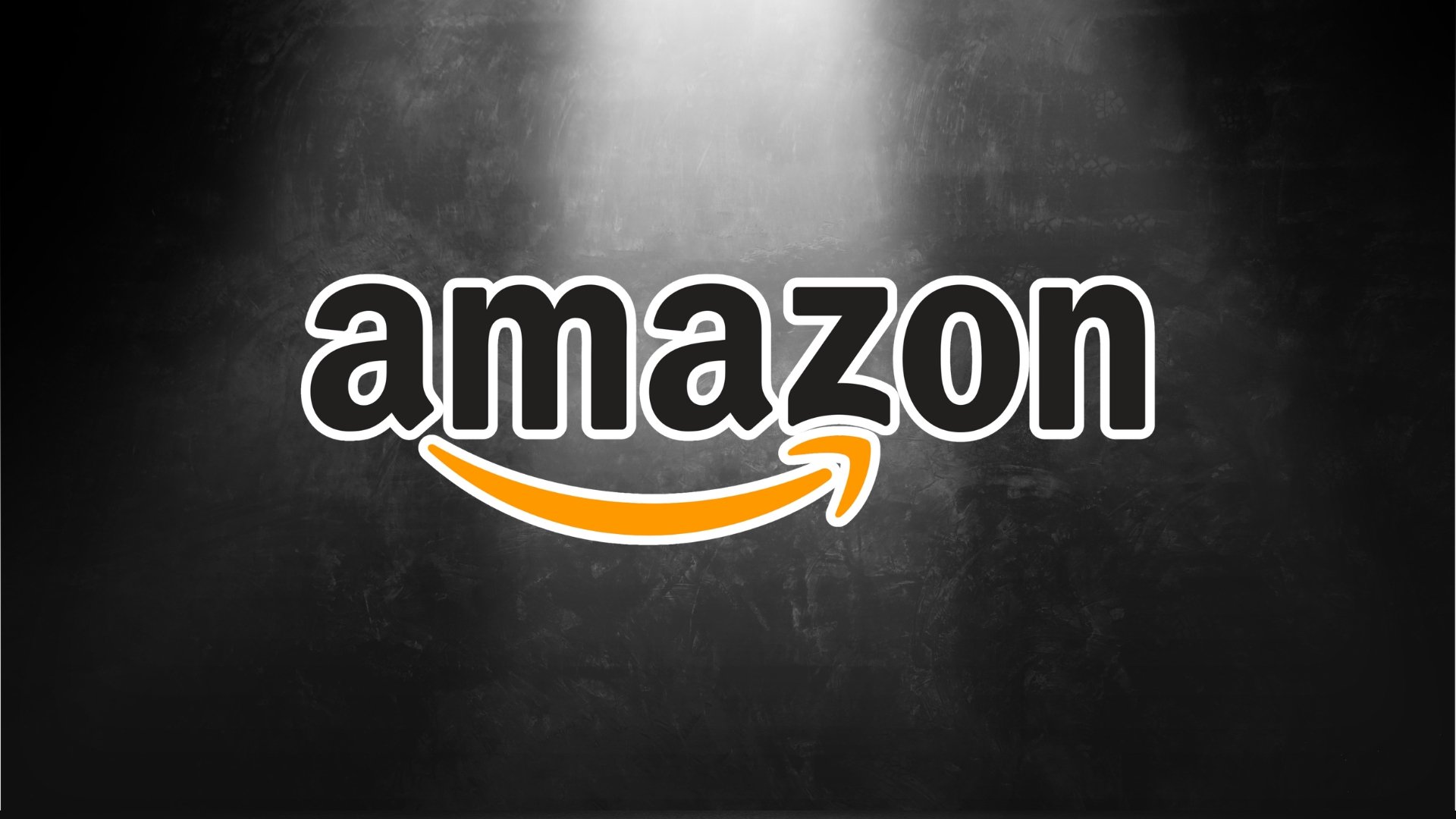 Logo da Amazon em fundo escuro