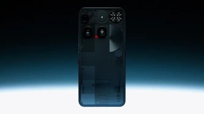 detalhes traseiros do Nothing Phone 3