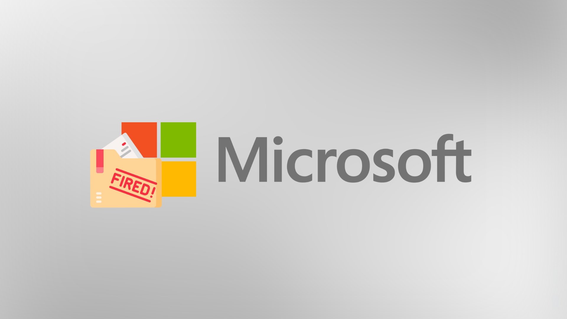 Microsoft com imagem de despedimento