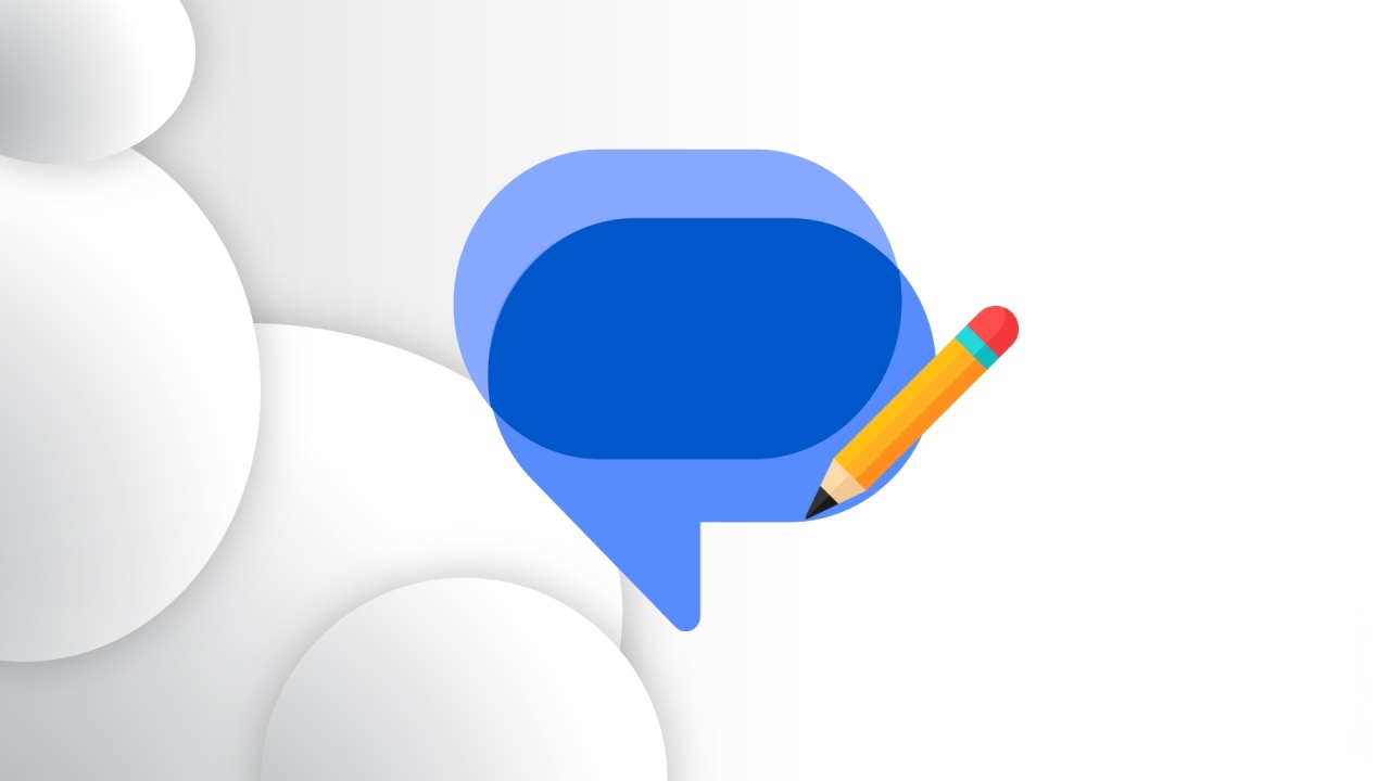 Mensagens da Google com lápis a simbolizar o editar de mensagem