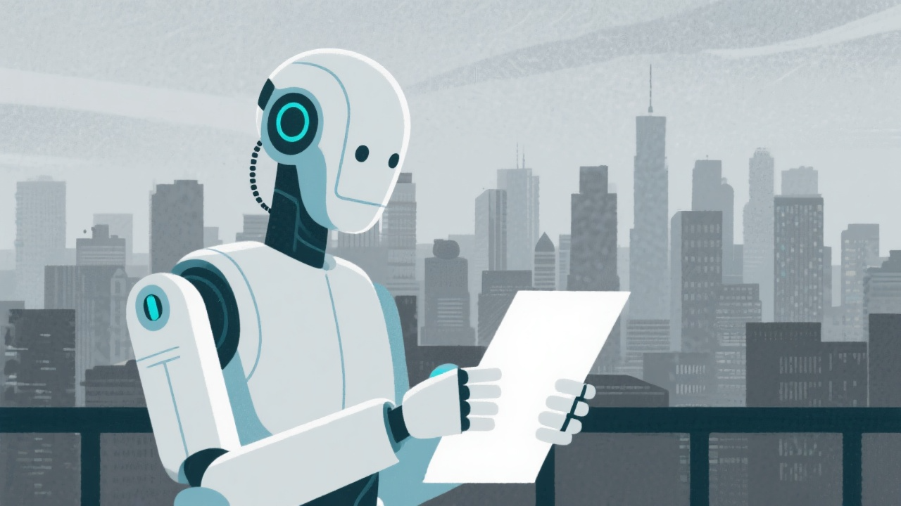 robot reading a paper