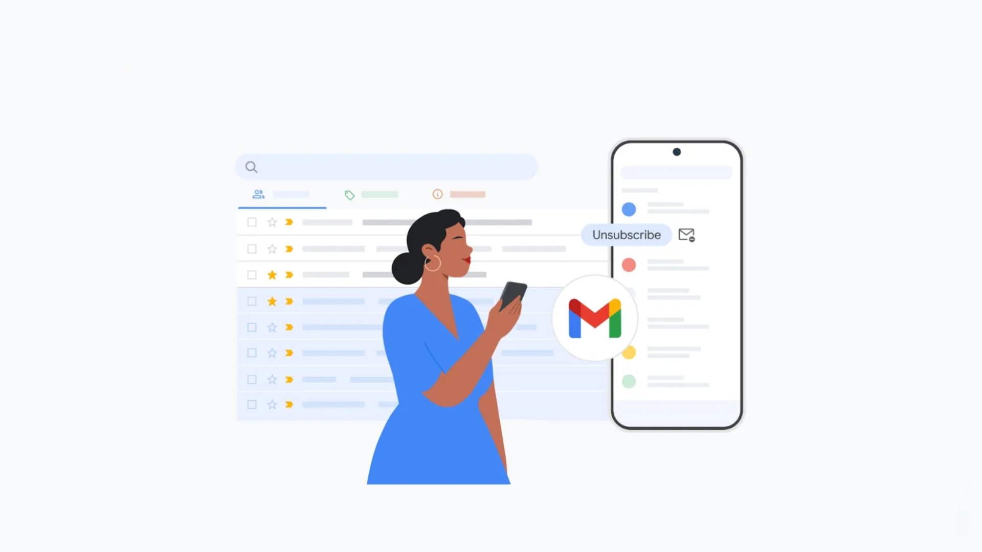 Gmail com opção de remover subscrições facilmente