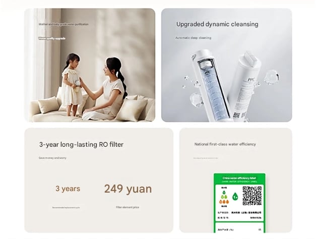 detalhes da Mijia Desktop Water Purifier