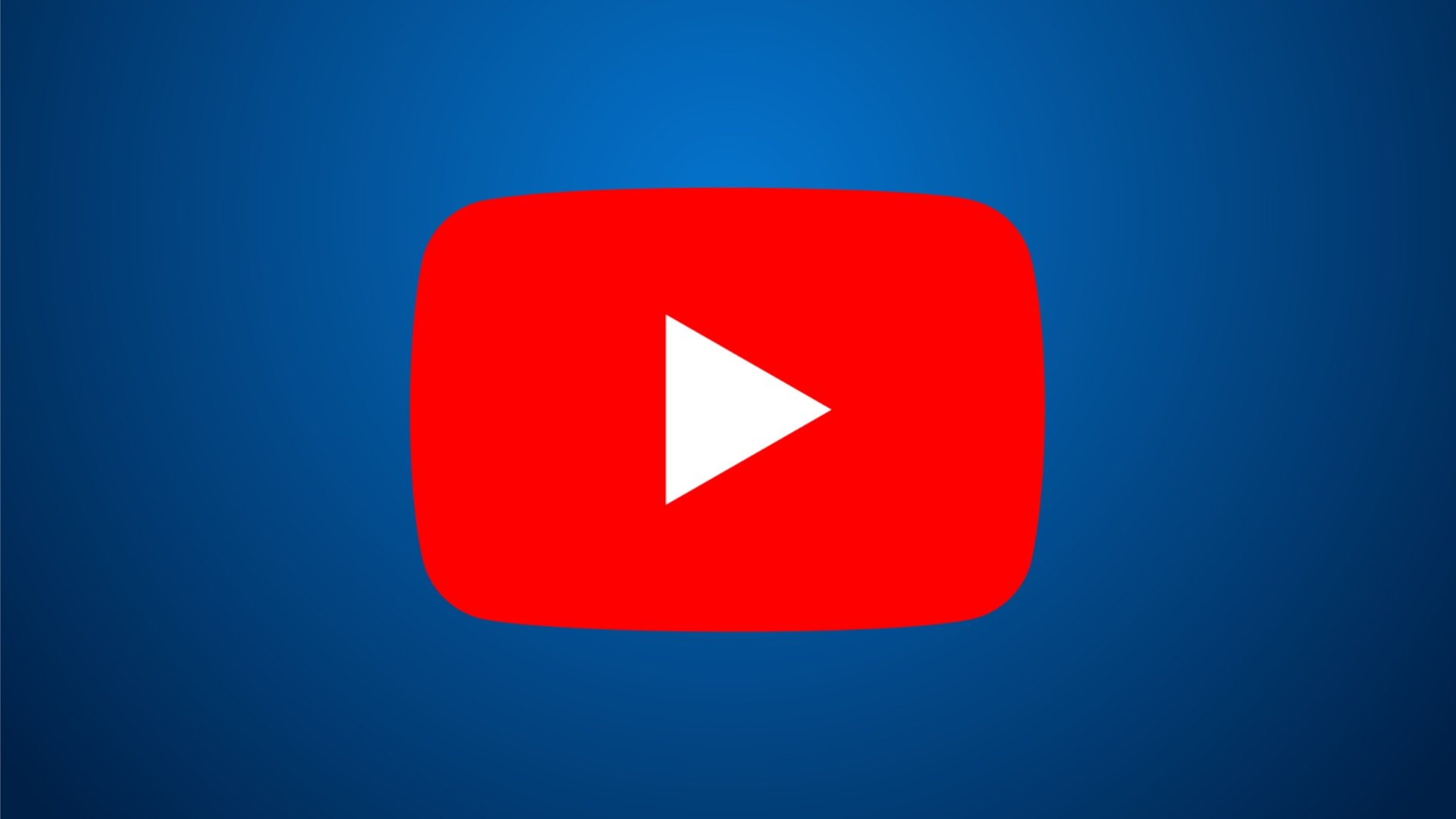 Youtube logo em fundo azul