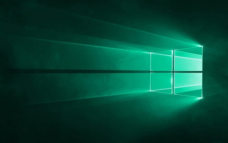 Windows 10 wallpaper em formato verde