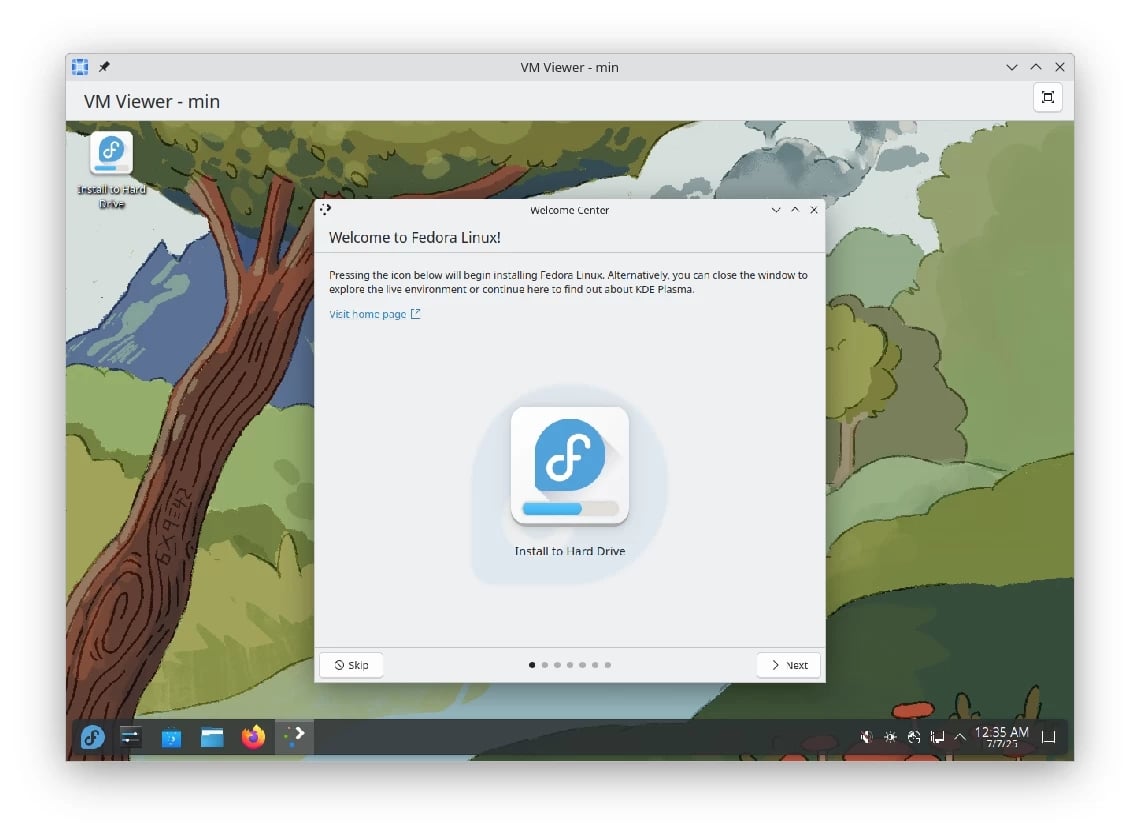 Karton KDE virtualização