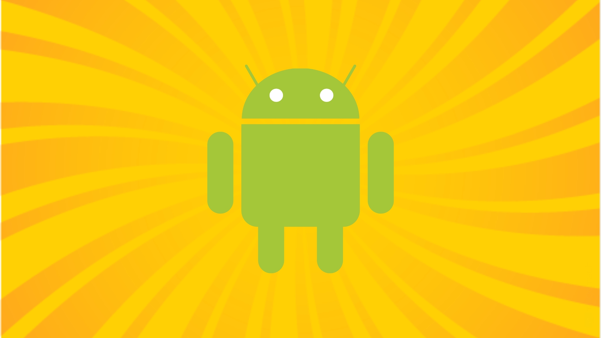 Android com fundo amarelo de canary