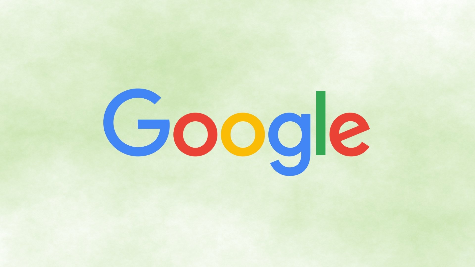Google logo em fundo verde
