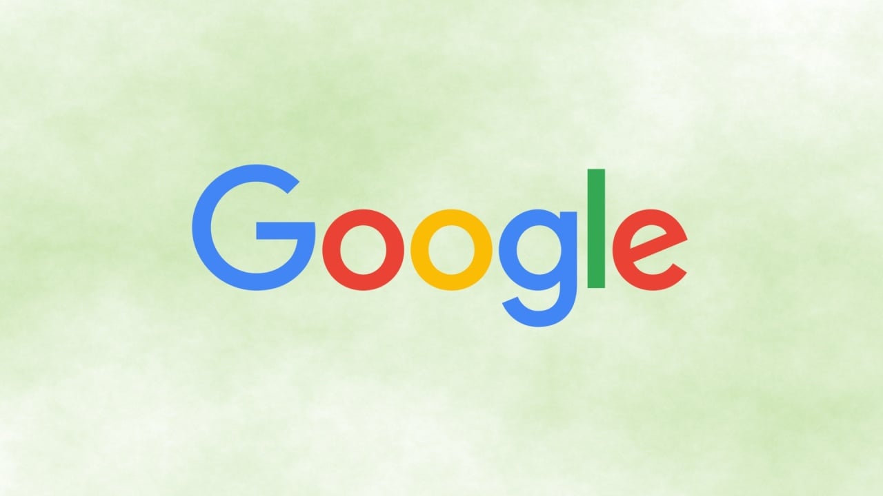 Google logo em fundo verde