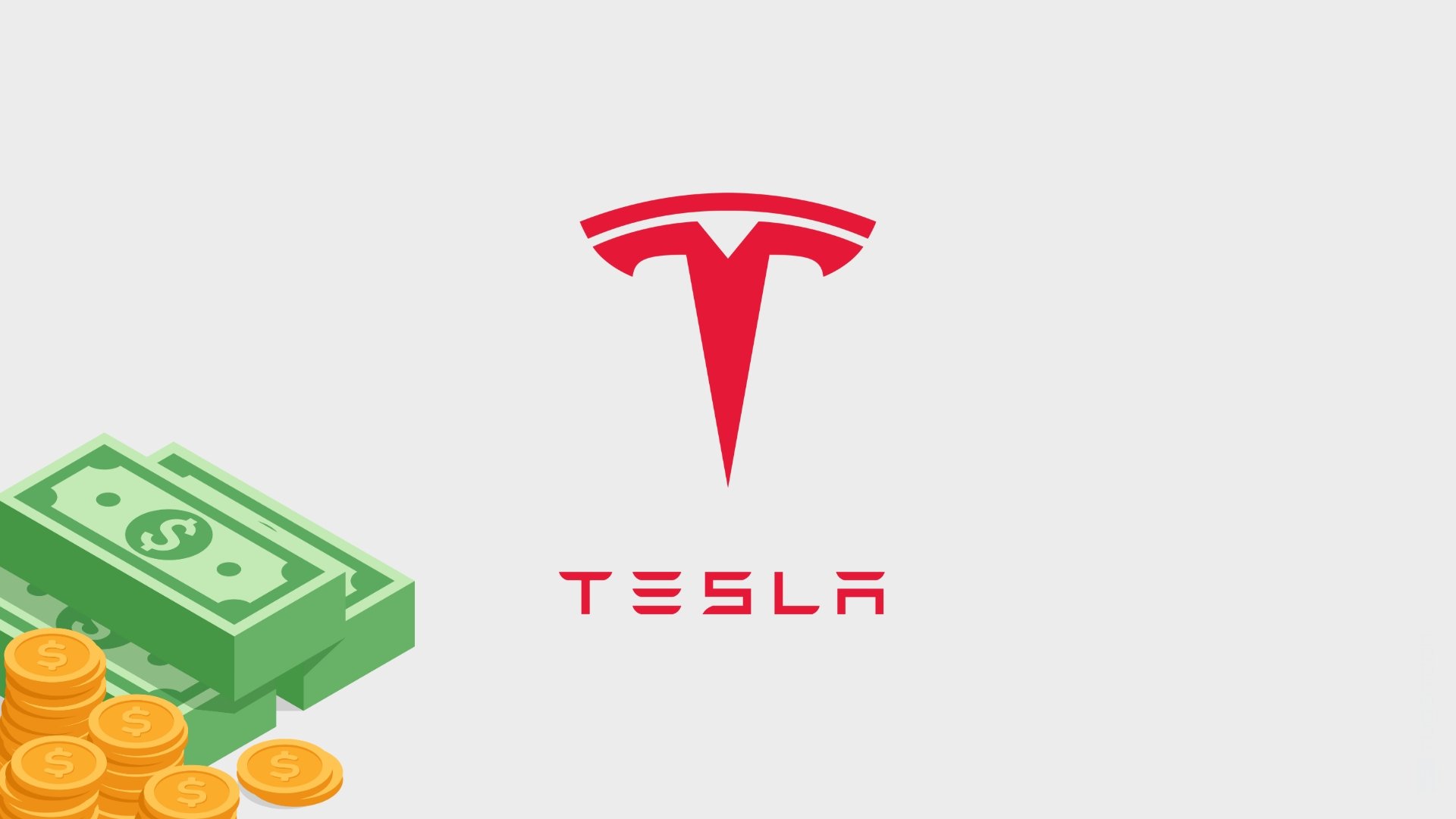 Tesla com dinheiro ao lado