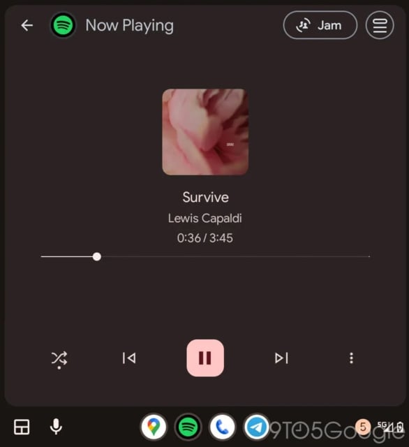 spotify em android auto com nova interface