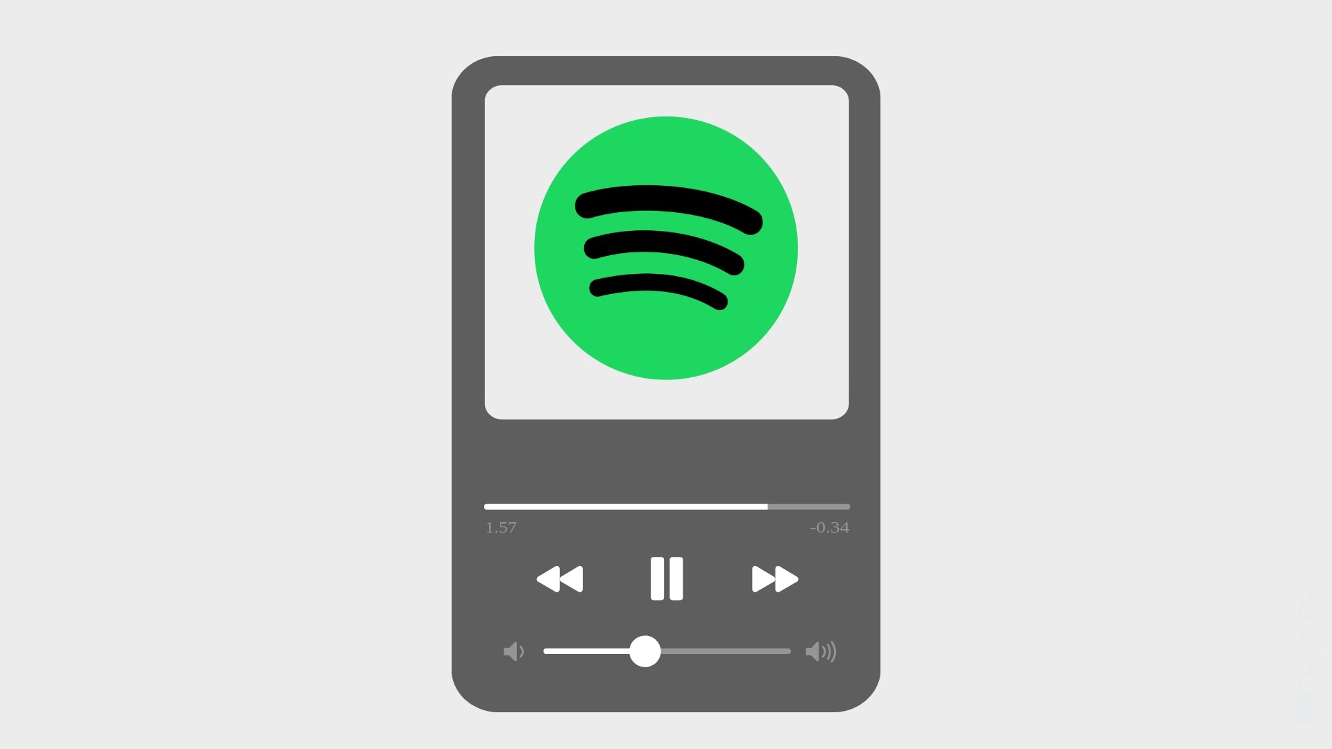 Spotify logo em janela de reprodução