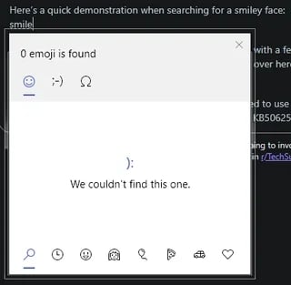 emojis não funcionais no Windows 10