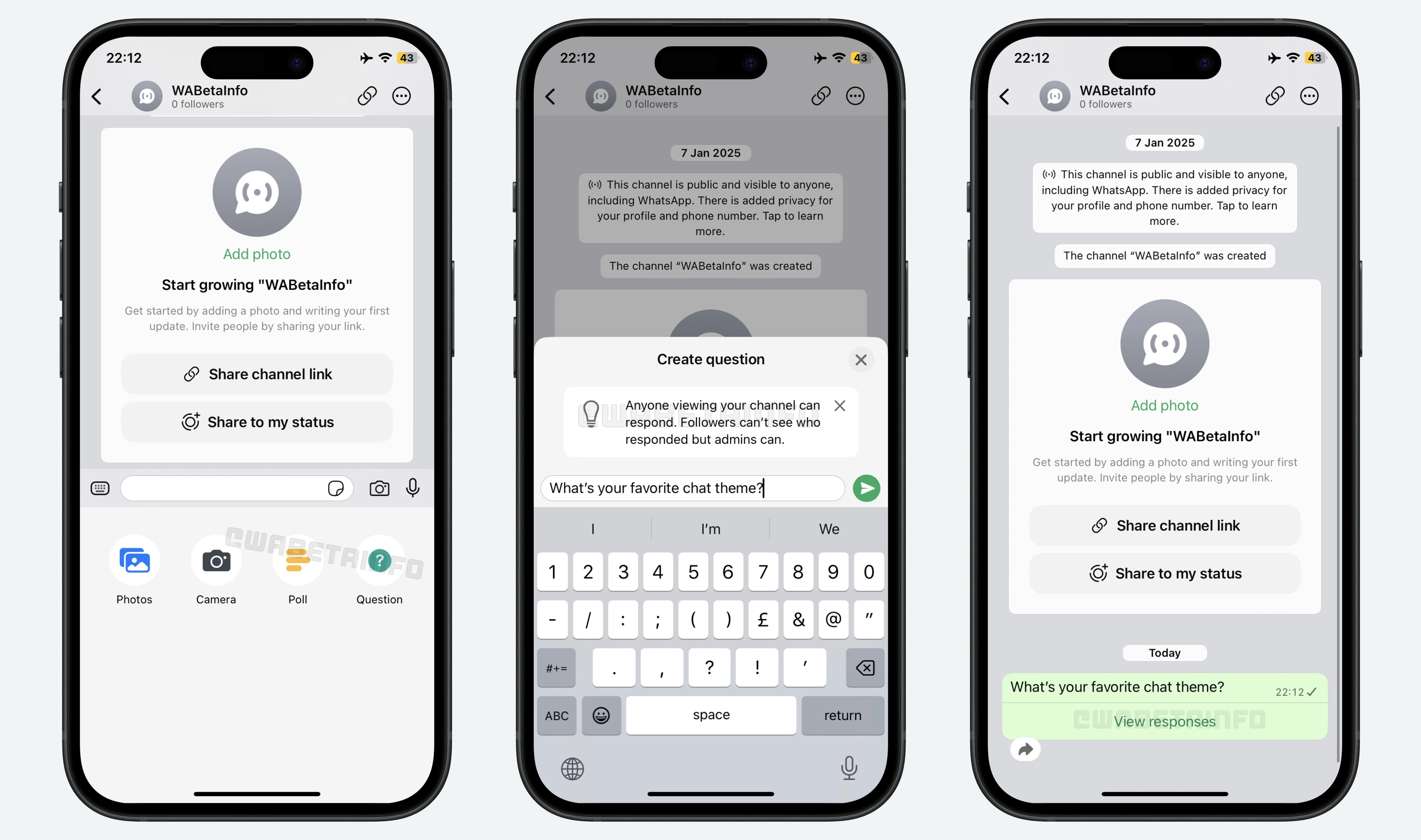 whatsapp com novas funcionalidades para canais