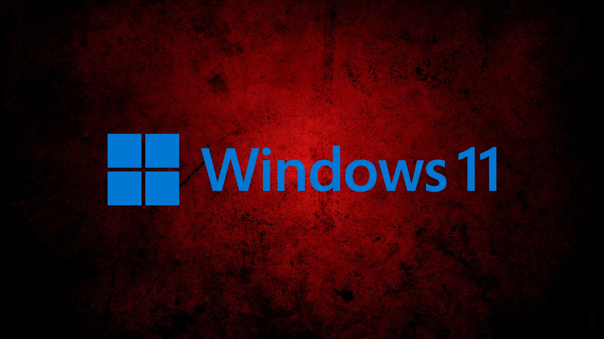 Windows 11 em fundo vermelho
