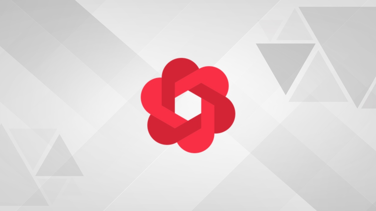 OpenAI logo em vermelho